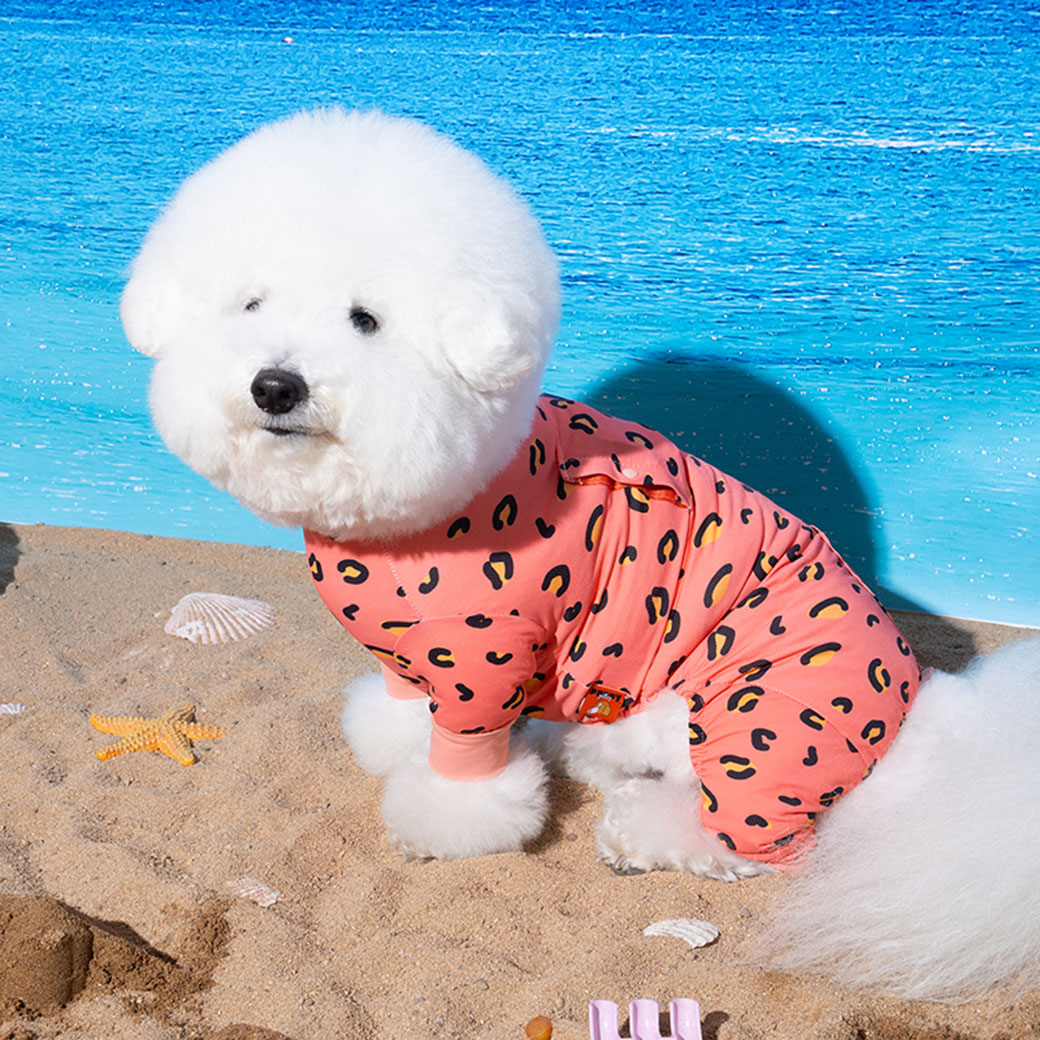 【2025新色】サマーロンパース パンサー コーラル / Little panther cooling jumpsuit