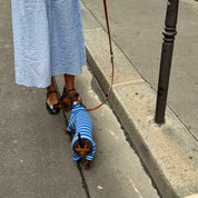 ストライプ リブ ロンパース / Striped Onesies