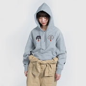 UNIVERSAL OVERALL × SPUTNIK 人間用ハーフジップパーカー / Human hoodie