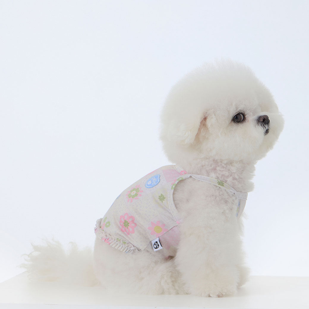 UPF50＋ クールフリル タンクトップ ベージュ / Cool Frill T Beige