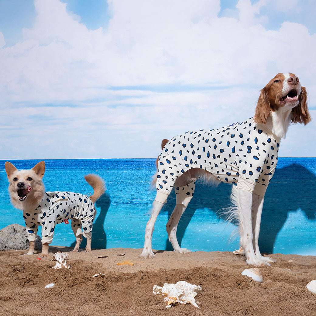 【2025新色】サマーロンパース パンサー アイボリー / Little panther cooling jumpsuit