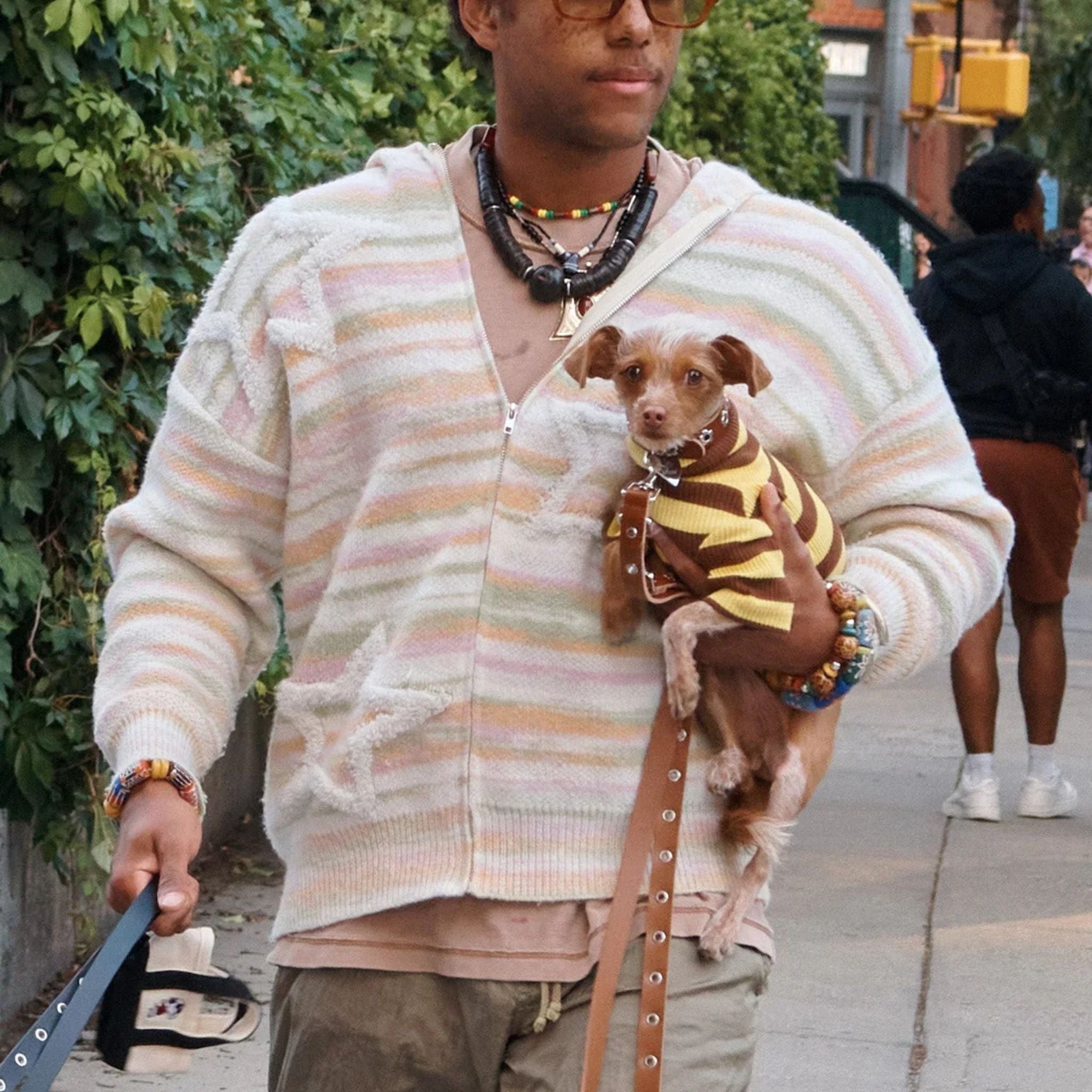 【2025新作】ストライプ リブ プルオーバー Dijon / Striped sweatshirt