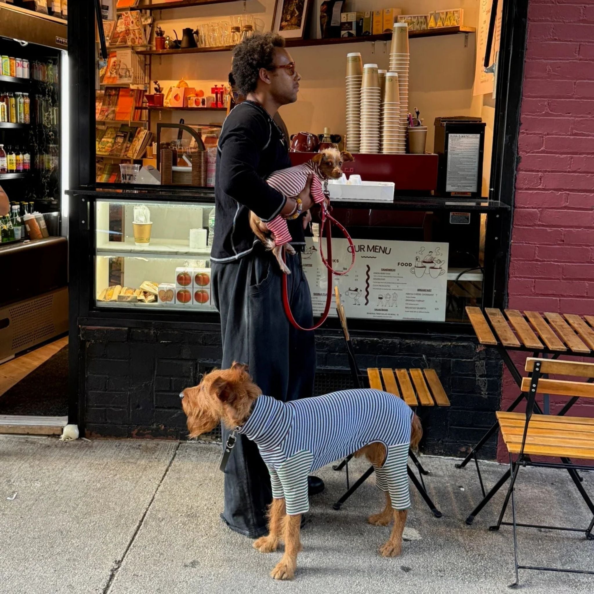 【2025年新作】ストライプ リブ ロンパース Earth and Fire / Striped Onesies