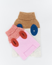 超軽量ぬくぬくペットセーター Beige Grey / ネコの哲学シリーズ アルパカウール