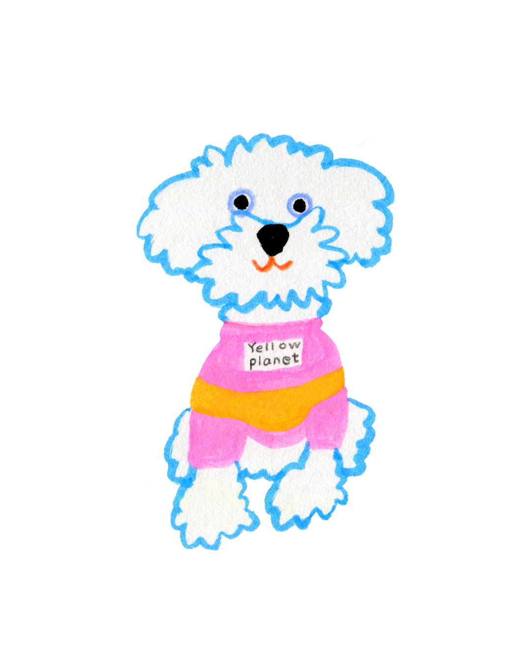 モヘアタッチニット Pink-Orange / FUWA FUWAシリーズ アートカラーブロック