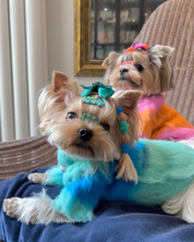 モヘアタッチニット Pink-Orange / FUWA FUWAシリーズ アートカラーブロック