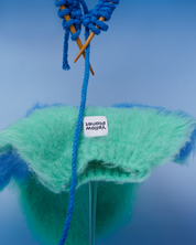 モヘアタッチニット Blue-Teal / FUWA FUWAシリーズ アートカラーブロック