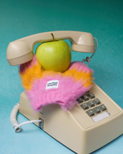 モヘアタッチニット Pink-Orange / FUWA FUWAシリーズ アートカラーブロック