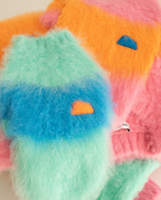 モヘアタッチニット 人間用 Blue-Teal / FUWA FUWAシリーズ アートカラーブロック