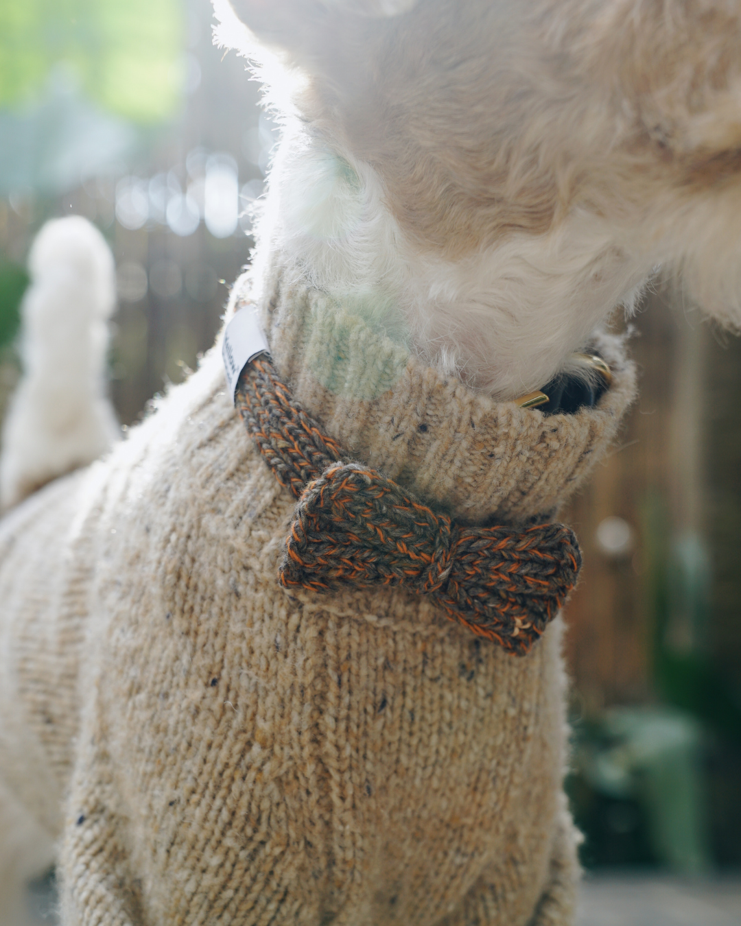 ハンドメイドニット ボウタイ / Funky Gentle dogシリーズ アルパカウールブレンド