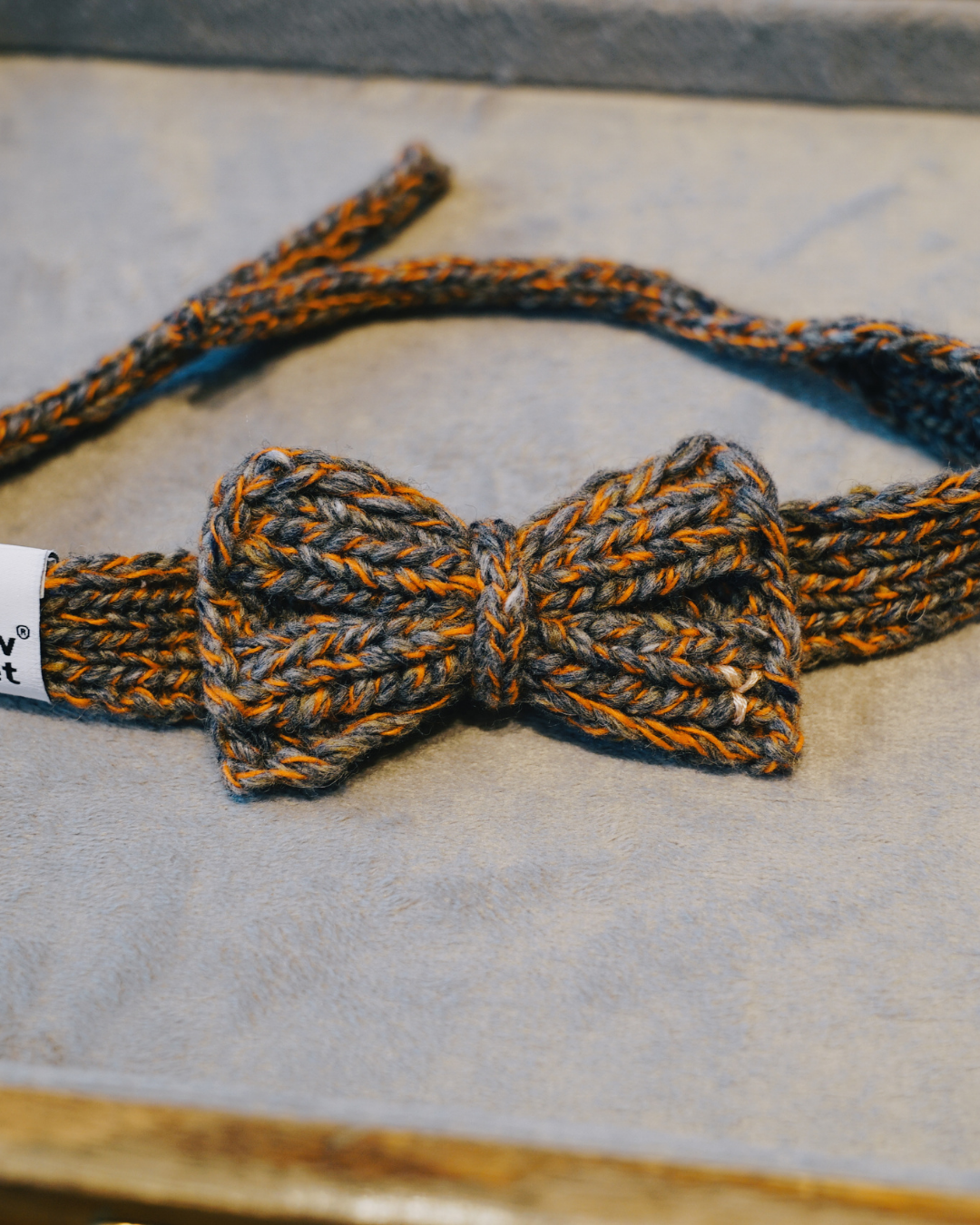 ハンドメイドニット ボウタイ / Funky Gentle dogシリーズ アルパカウールブレンド