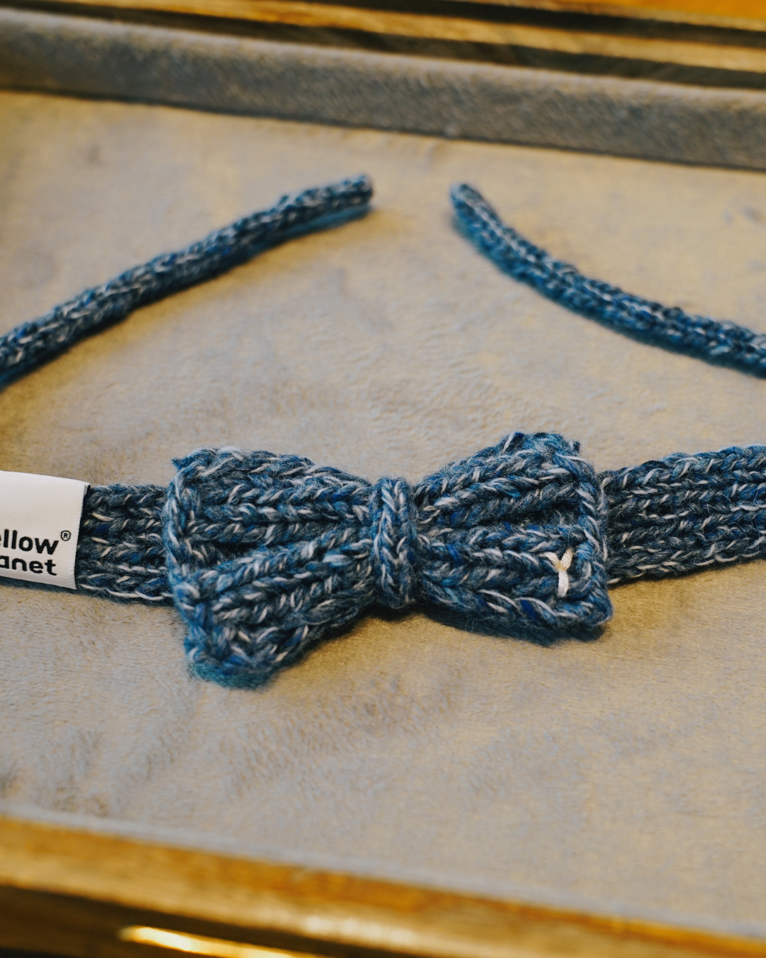 ハンドメイドニット ボウタイ / Funky Gentle dogシリーズ アルパカウールブレンド