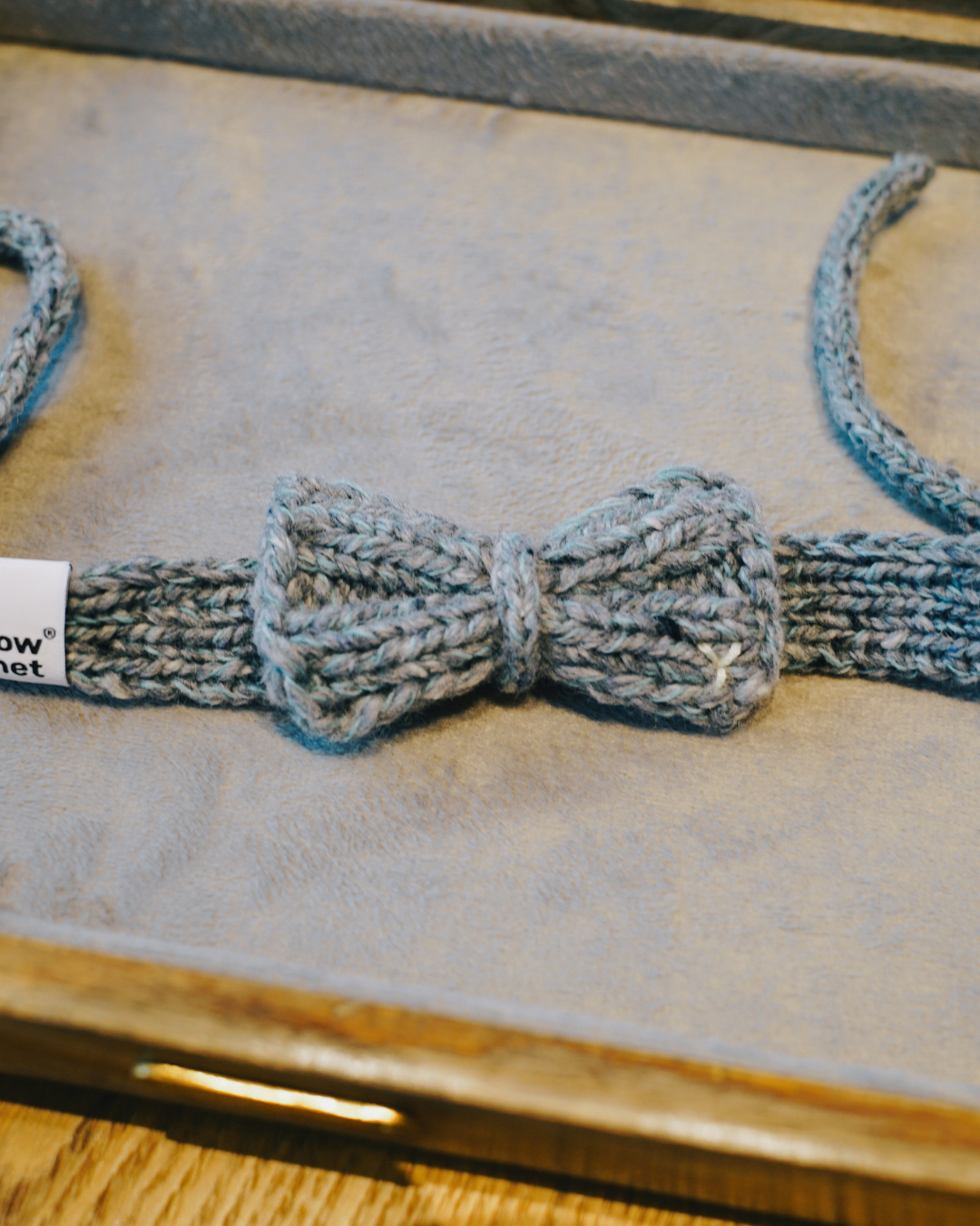 ハンドメイドニット ボウタイ / Funky Gentle dogシリーズ アルパカウールブレンド