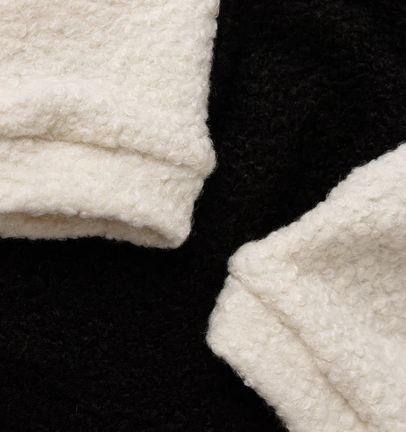 テディベアプルオーバー ブラック×ホワイト / Teddy Jumper