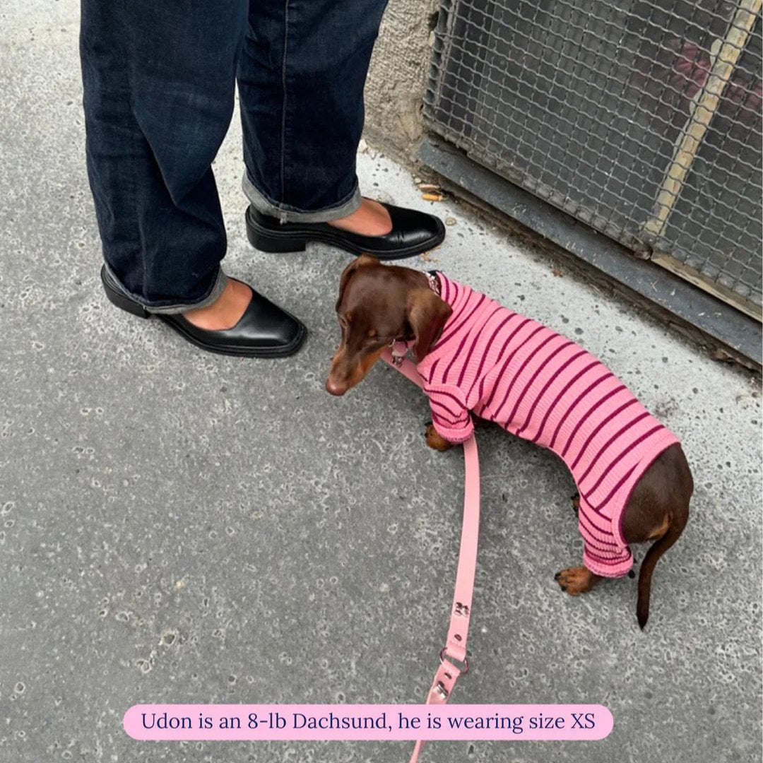 ストライプ リブ ロンパース / Striped Onesies